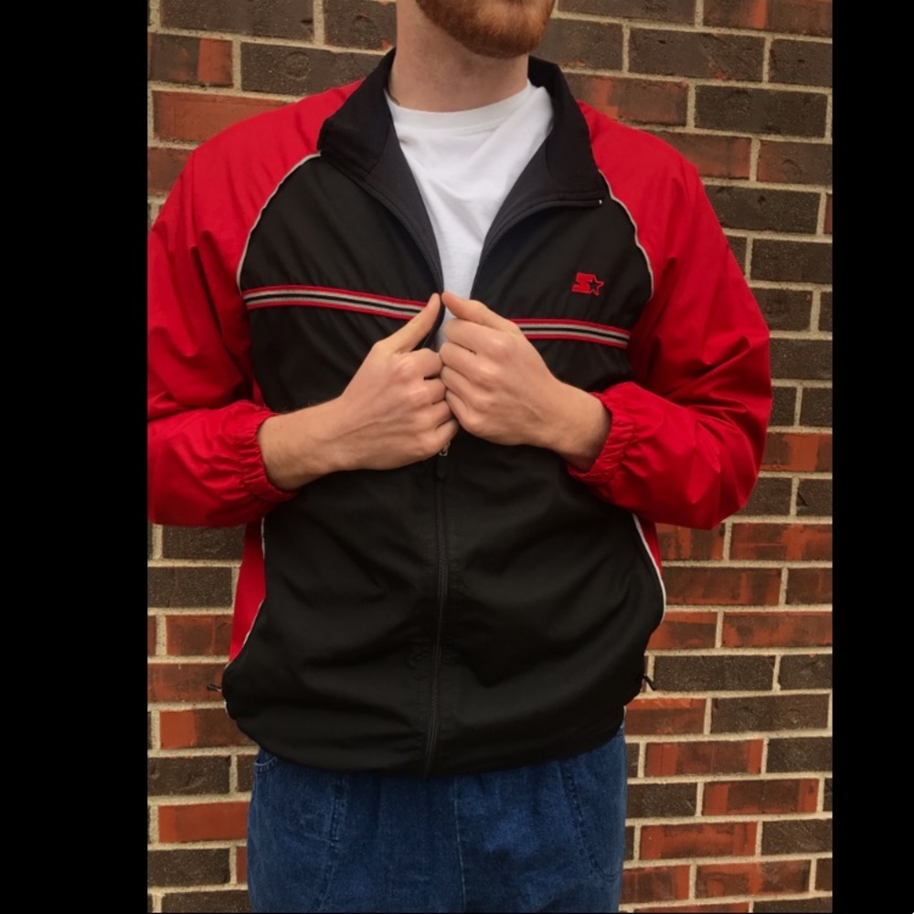 Starter athletic jacket/ windbreaker full zip.